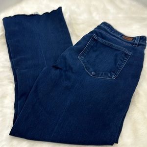 Paige high rise bell canyon dark blue jeans size 31